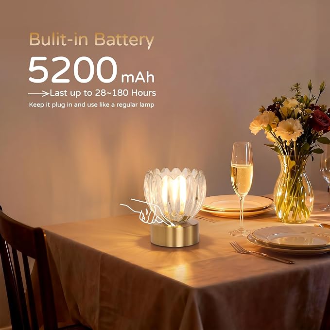 Shenmoyl Cordless Small Table Lamp - Image 2