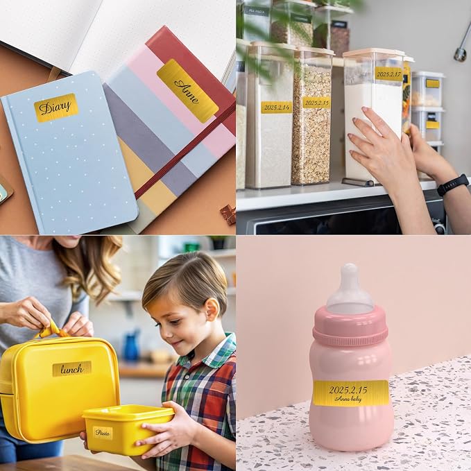 Gold Label Stickers Removable Writable Gift Labels, Matte-Self Adhesive Gold - Image 8