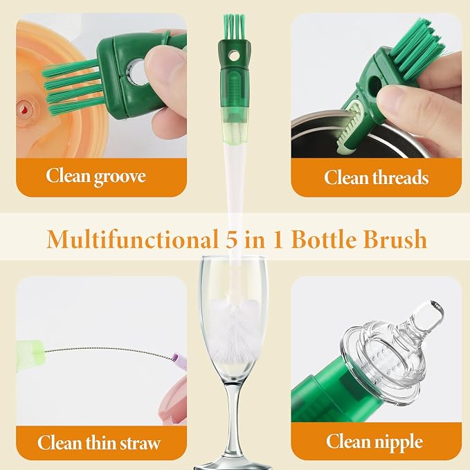 5 Pack Water Bottle Cleaner Brush Set - Image 4