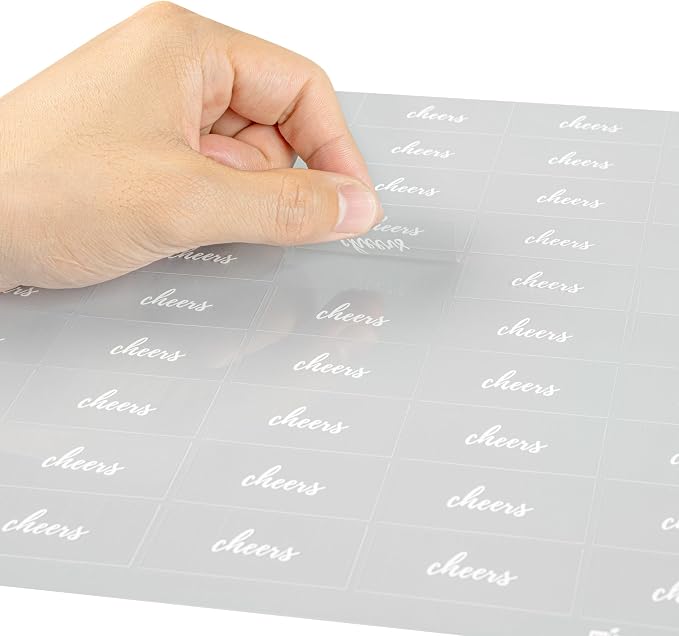 Restaurantware Label Tek 1.9 x 1 Inch Cheers Juice Bottle Labels 100 - Image 7