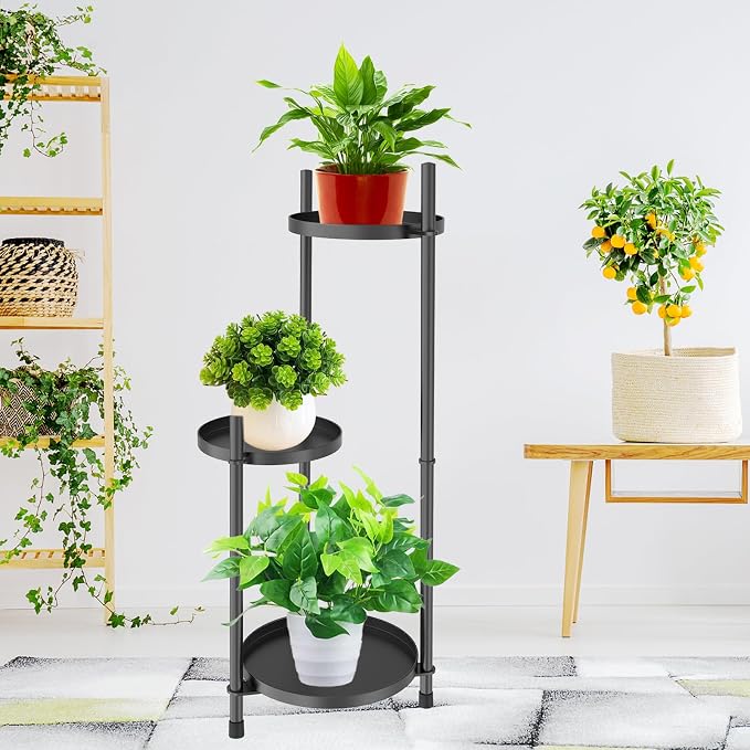 3 Tier Plant Stand Indoor Tall, Flower Pot Stands Outdoor Holders Plant Shelf - Image 4