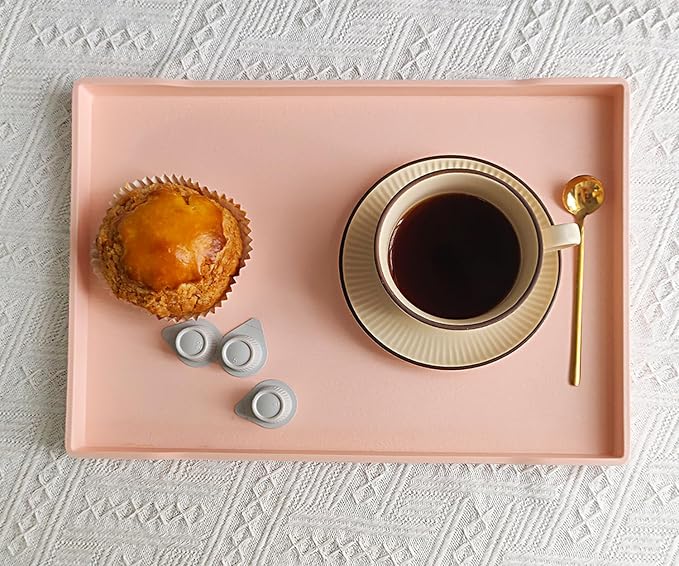 Large Pink Serving Tray for Gathering Small Items | Serving Accessory, - Image 3