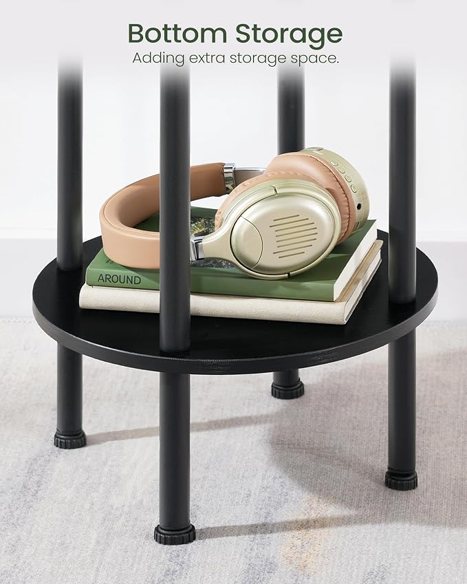CHOEZON Round Side Table, 2-Tier End Table, Small Round Nightstand - Image 7