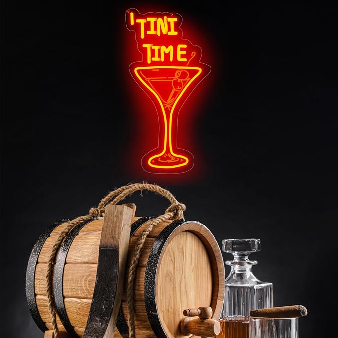 Tini Time LED Neon Sign, Martini Neon Sign - Image 2