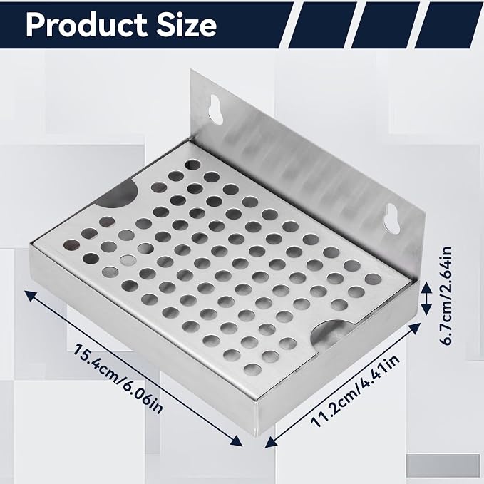 Kegerator Beer Drip Trays, Wall Mount Drip Tray - Image 3