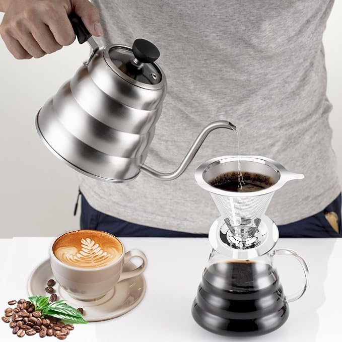 Pour Over Coffee Dripper, Slow Drip Paperless Coffee Filter, Pour Over Coffee - Image 6
