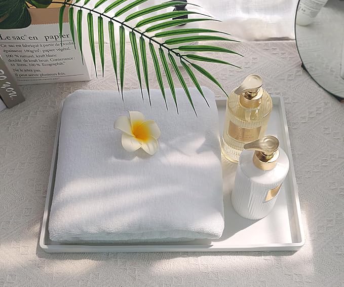 Large White Serving Tray for Gathering Small Items | Serving Accessory - Image 2