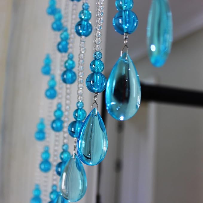 Crystal Beaded Curtain for Doorways, Hanging Glass Door Beads Curtains for - Image 4