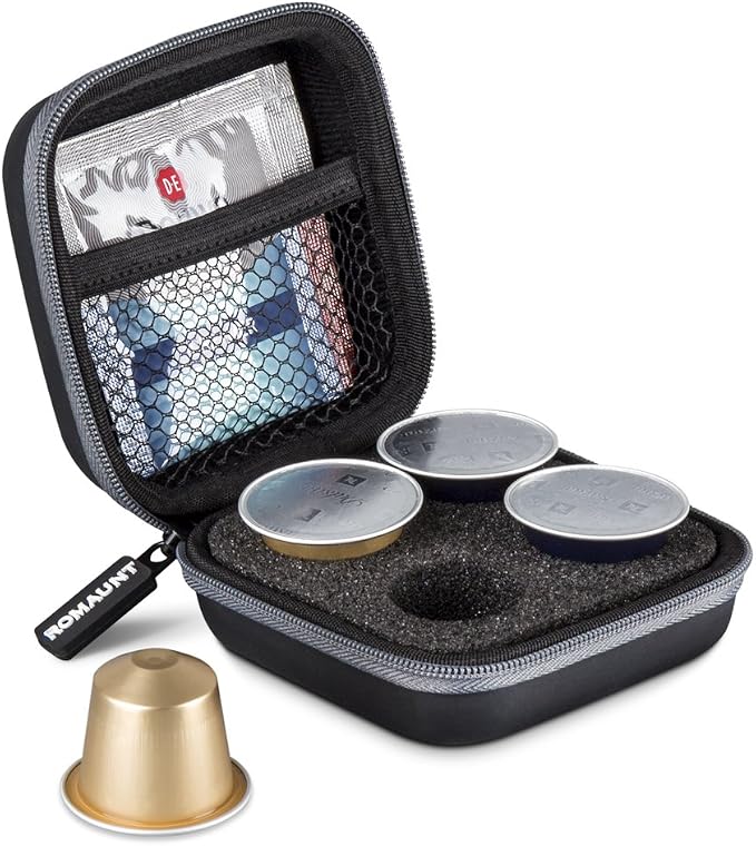 Protective Carrying Case For Nespresso & Compatible Capsules Portable Espresso by ROMAUNT