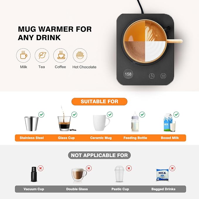 Lesipee Coffee Mug Warmer, Electric Coffee Warmer - Image 4