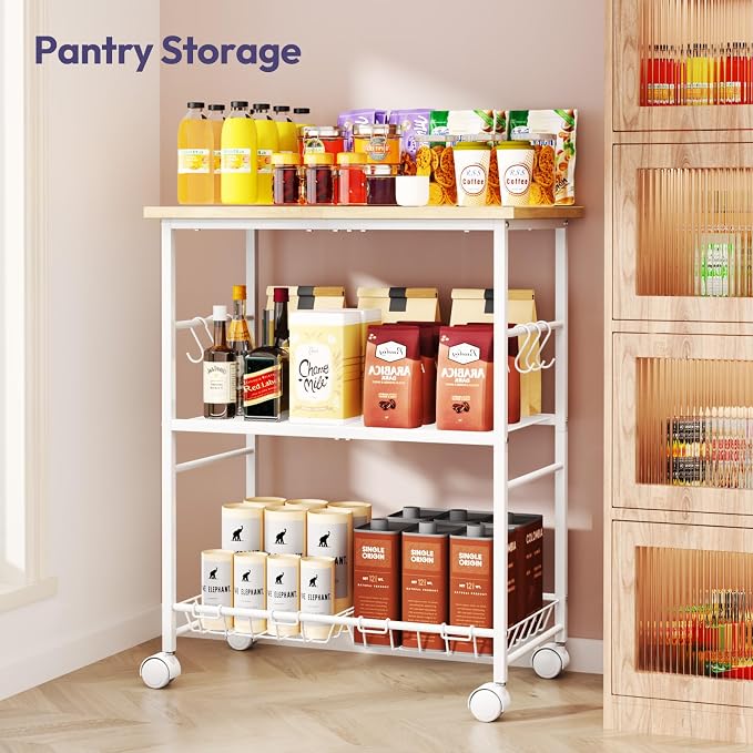 SWTYMIKI Rolling Kitchen Microwave Cart - Image 5