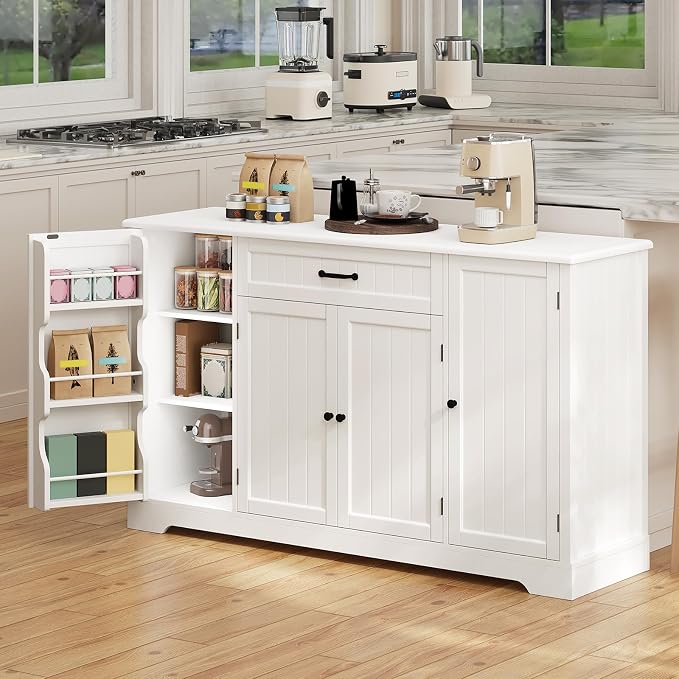 Gizoon 56" Kitchen Coffee Bar Cabinet - Image 7