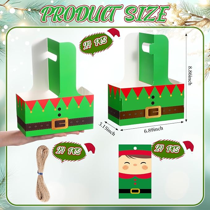 24 Sets Christmas Drink Carrier - Image 2
