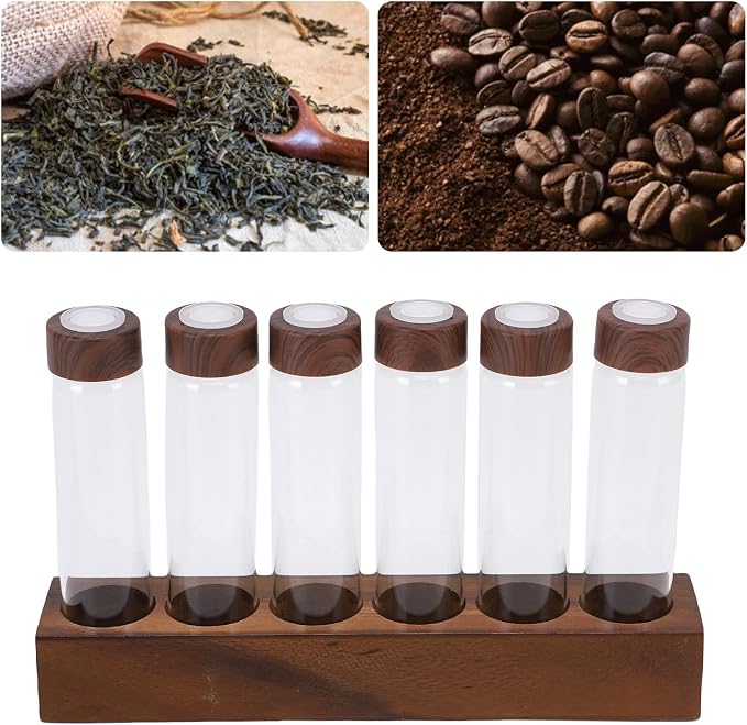 banapoy Single Dose Coffee Bean Storage Tubes, Dosing Glass Vials Tube Display - Image 6