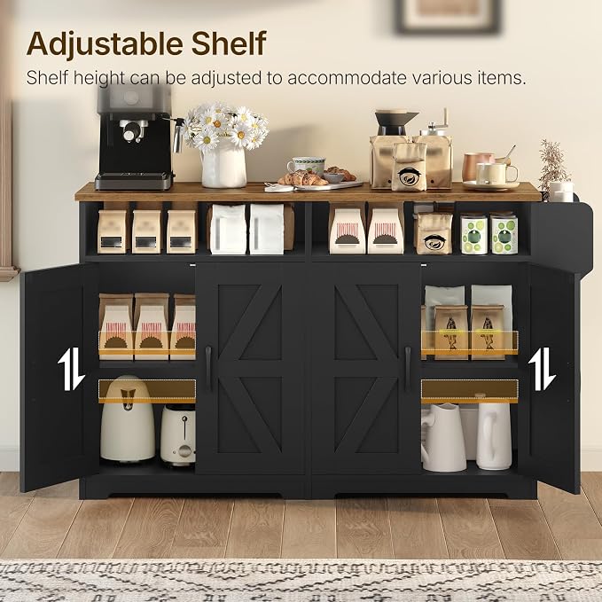 YATINEY Coffee Bar Cabinet, Kitchen Island - Image 4