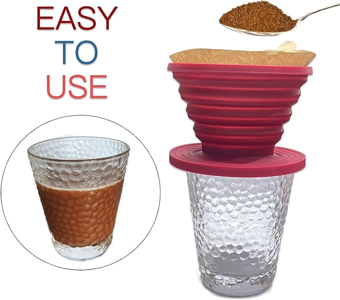 Collapsible Coffee Maker Filter, Reusable Coffee Dripper, Rubber Coffee Maker - Image 6