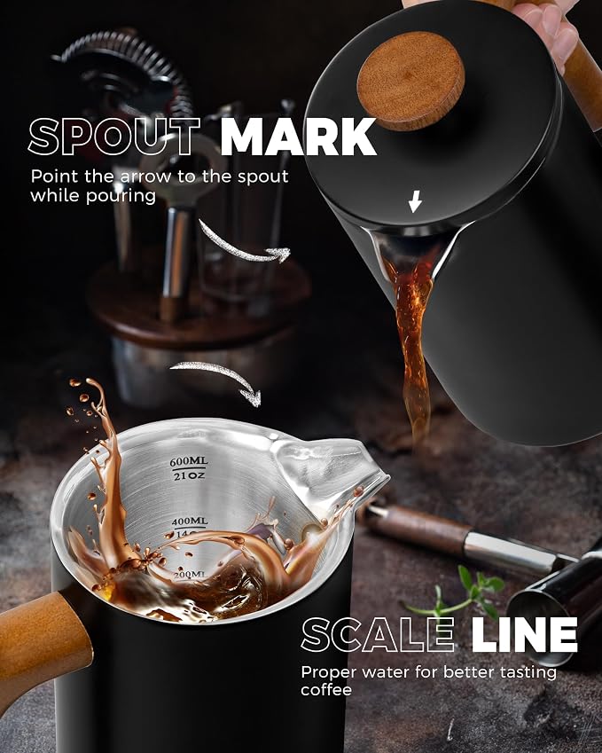 POLIVIAR French Press Coffee Maker, 21 oz Coffee Press - Image 3