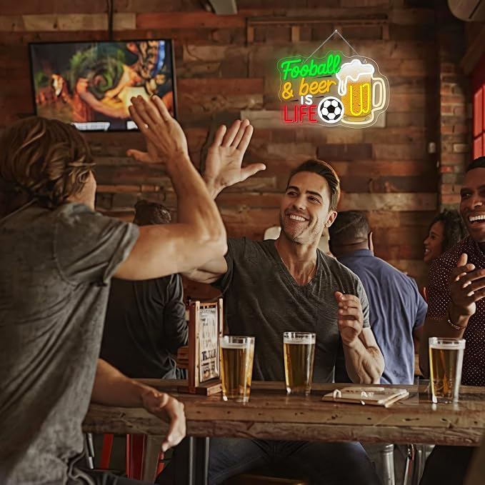 Soccer Neon Sign Beer Neon Light Football LED Light - Image 7