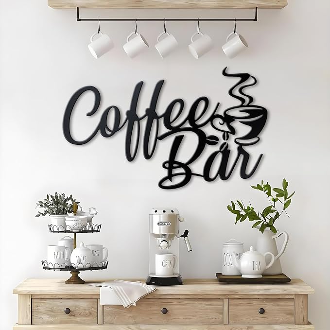 Metal Coffee Bar Sign, 14.96"x8 " Inch Coffee Sign - Image 7