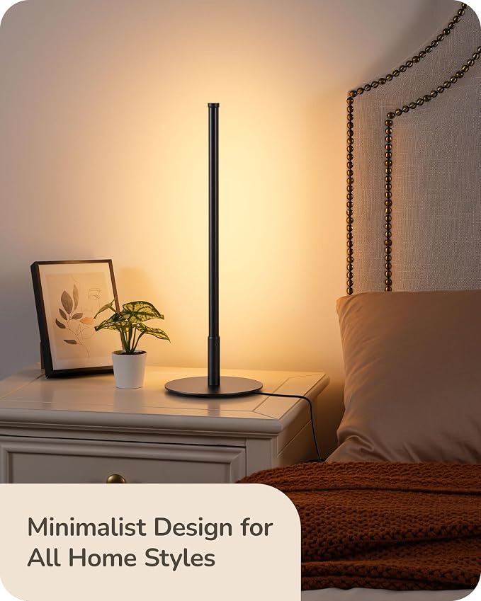 EDISHINE Upgraded LED Table Lamp, Stepless Dimmable Bedside Lamp - Image 5
