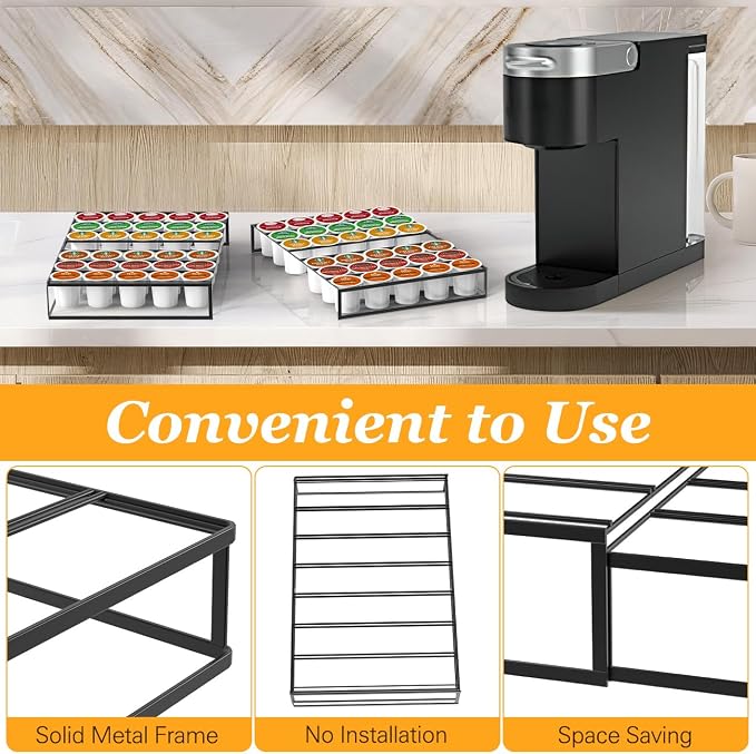 Coffee Pod Holder Drawer, Expandable K Cup Holder Compatible - Image 6