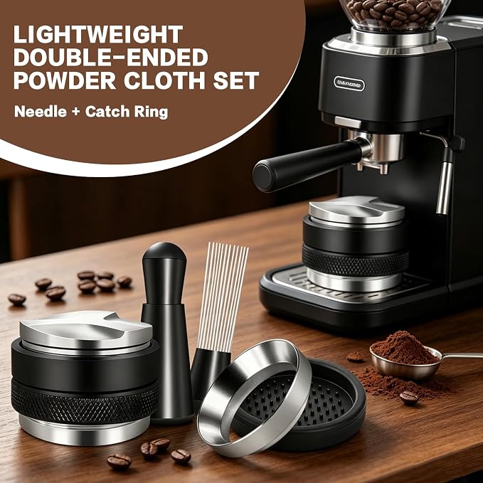 Reoszeank 51mm Espresso Accessories Kit – Coffee Distributor & Tamper Leveler - Image 2