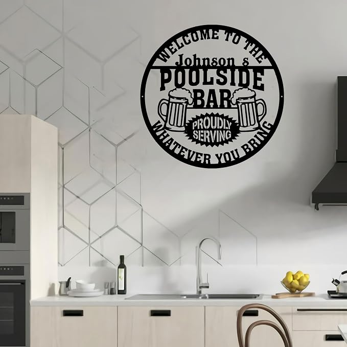 Personalized Backyard Bar Metal Wall Art - Image 5