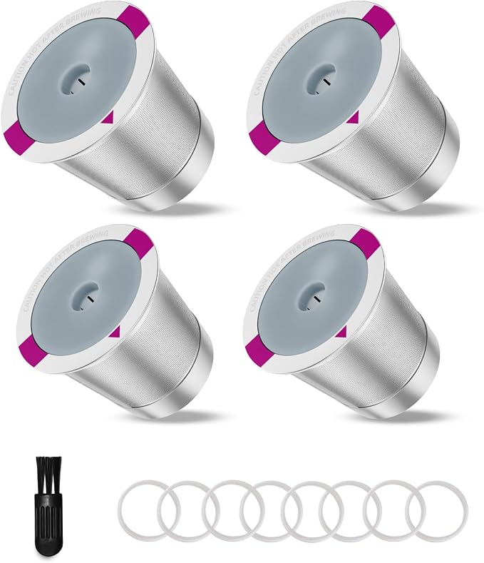 4 Pack Reusable K Cup Coffee Filters, Stainless Steel Refillable K Cup Coffee by vibement