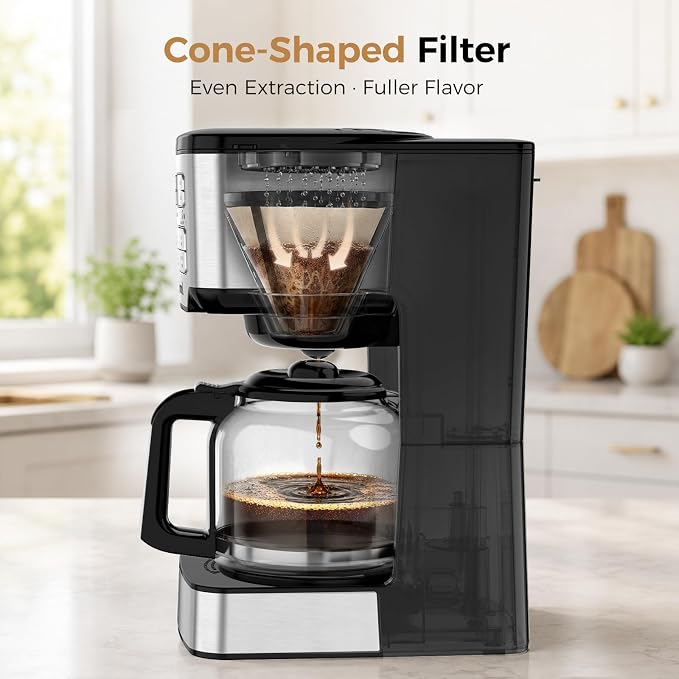 12-Cup Drip Coffee Maker Programmable, Coffee Machine - Image 3