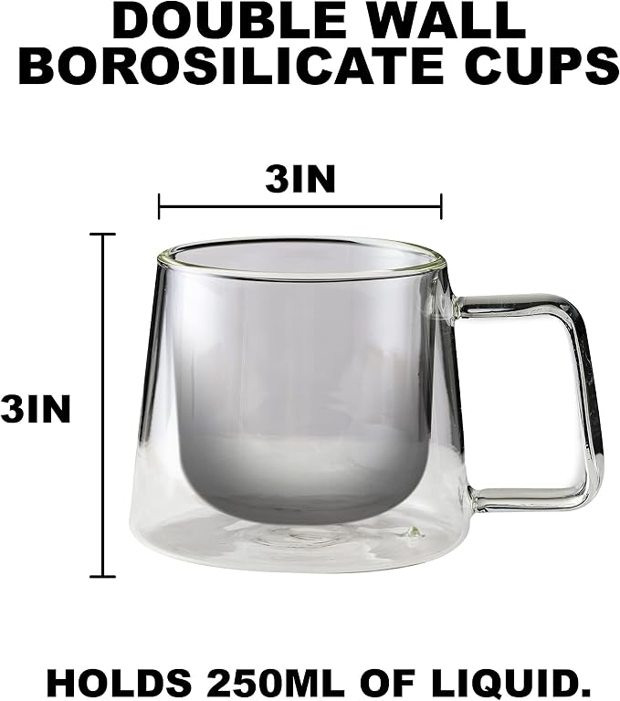 LEMONSODA Double Walled Glass Coffee Drink Mug - Image 5