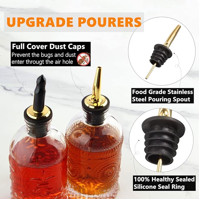 Shining Craft Coffee Syrup Dispenser Bottles Set 2 Pack 7 OZ Simple Small Syrup - Image 7