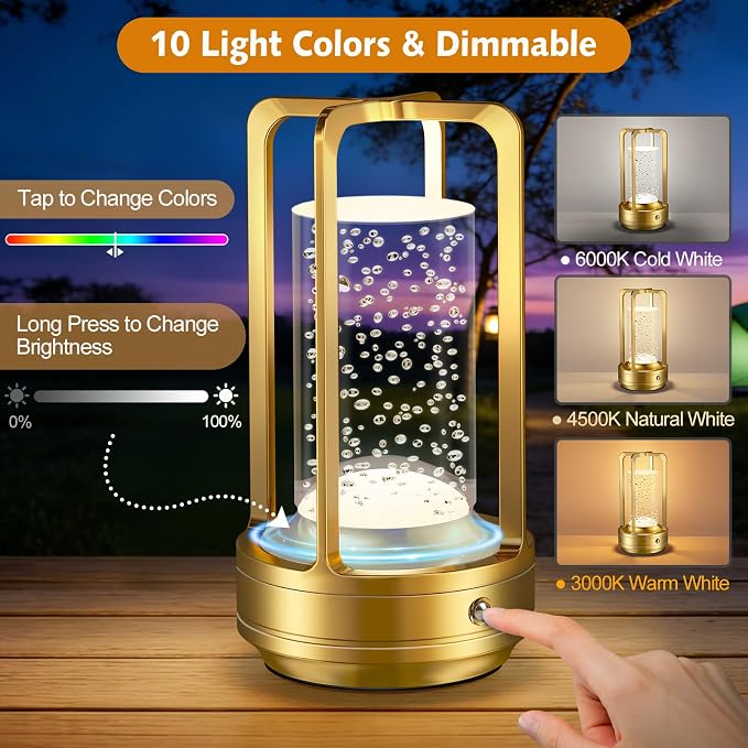 Portable Table Lamp for Outdoor Indoor: Cordless Rechargeable Desk Lamp - Image 6