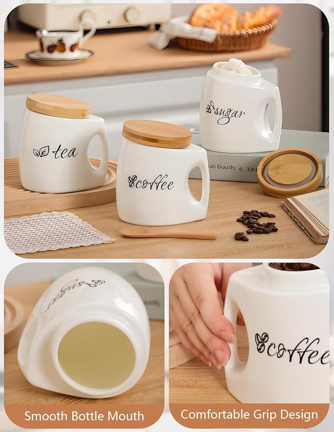 Ceramics Coffee Canisters with Airtight Lids, Coffee Bean Storage - Image 6