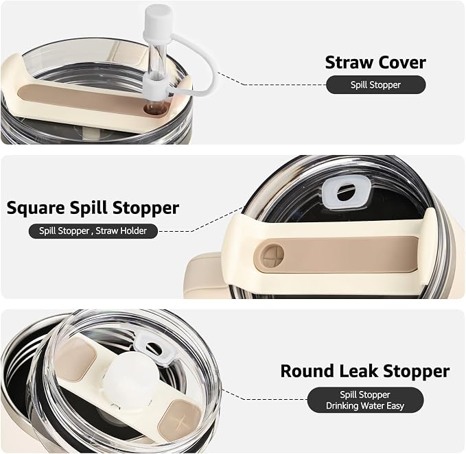MOLOSLEEVE 21 Colors Straw Toppers Include A Set of Leak-proof Plugs, - Image 4