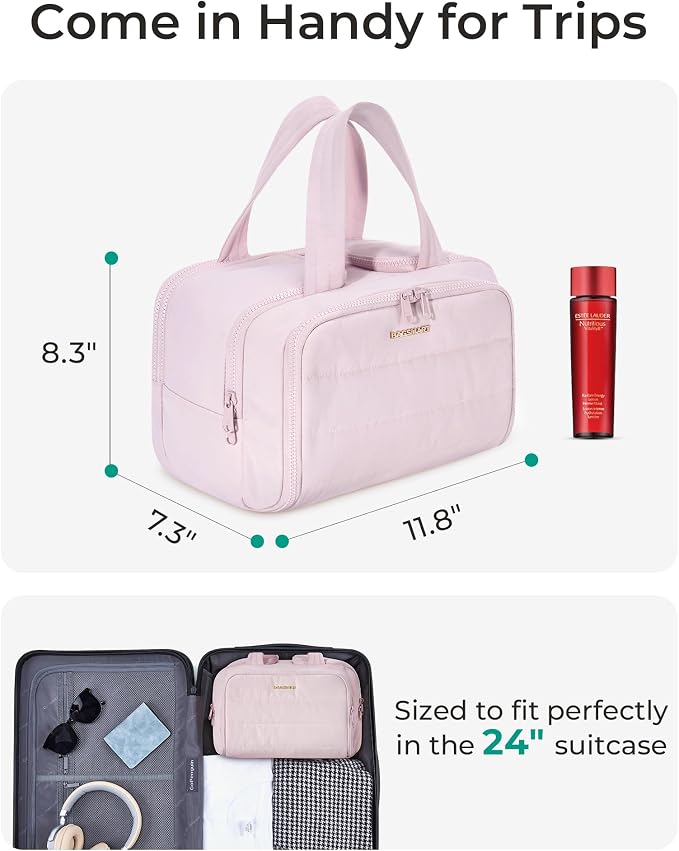 BAGSMART Travel Toiletry Bag, Crush Toiletry Bag - Image 6