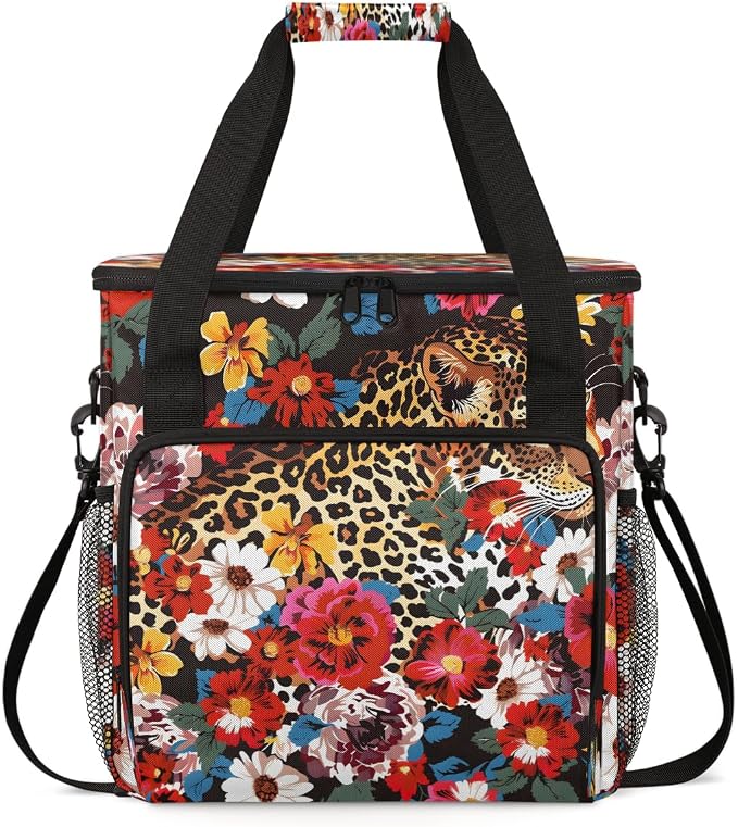 Leopard Flower Coffee Machine Bag Compatible by BICUUZHI