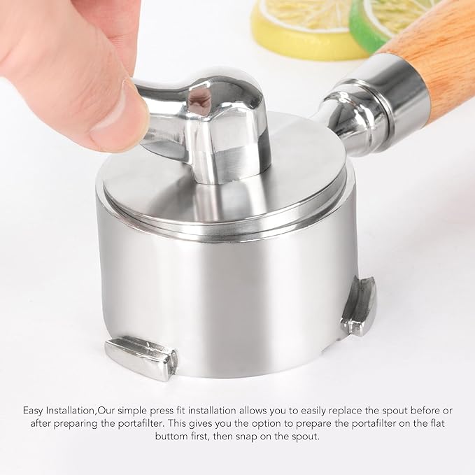 Portafilter Spout, 54mm Single and Double Bottomless to Spouted Coffee Machine - Image 2