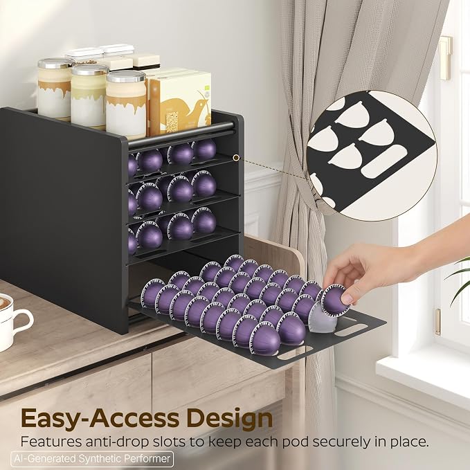 YATINEY Coffee Pod Drawer Holder, 4 Tier Holder - Image 4