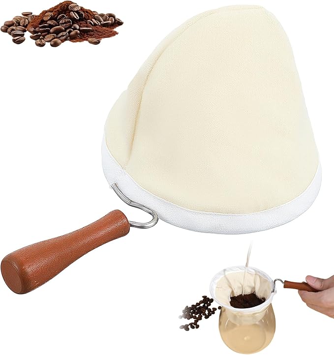 Coffee Cloth Strainer, Coffee Sock Filter Reusable Washable Flannel Strainer by Unknown