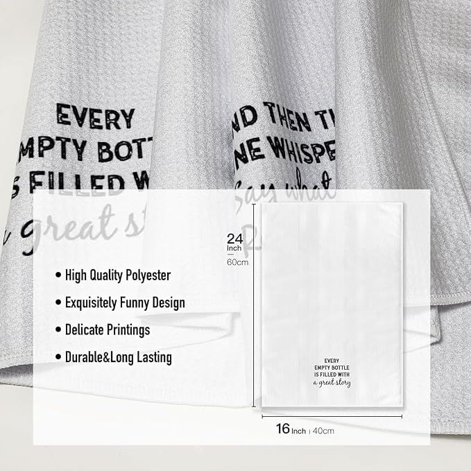 Dish Towels with Funny Sayings, 16x24 Inch, Dishcloth - Image 4
