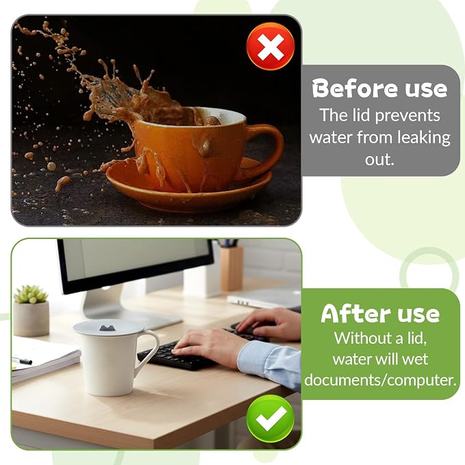 3 PCS Silicone Cup Covers for Mugs, Reusable Silicone Coffee Cup Lid - Image 7
