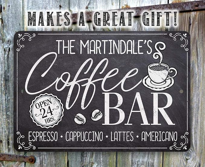 Personalized - Coffee Bar - Great Coffee Shop Accessories, Farmhouse Kitchen - Image 7