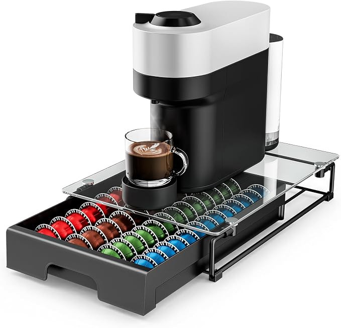 EVERIE Nespresso Vertuo Pod Holder Drawer, Coffee Pod Organizer by EVERIE