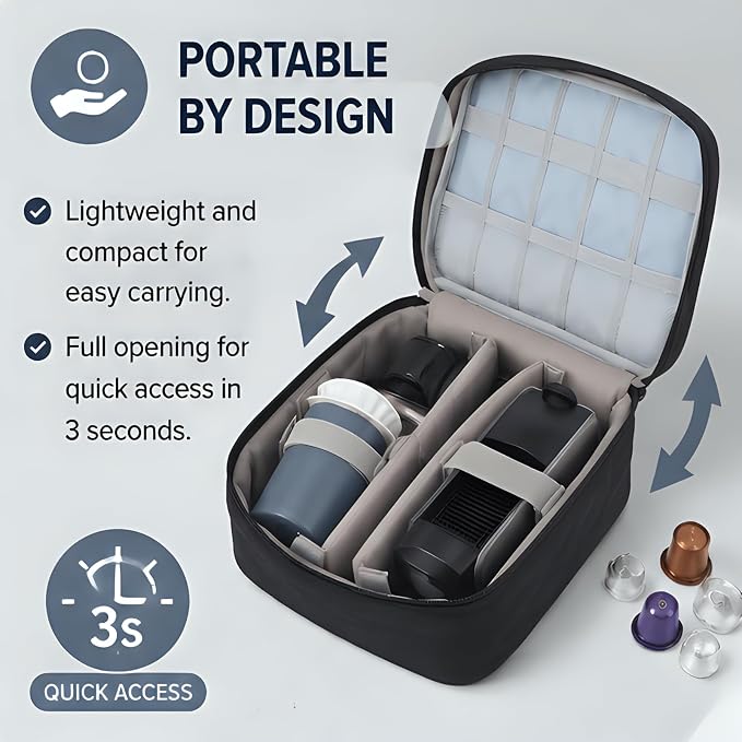 Espresso Machine Carry Bag, Travel Coffee Maker Organizer Bag - Image 6