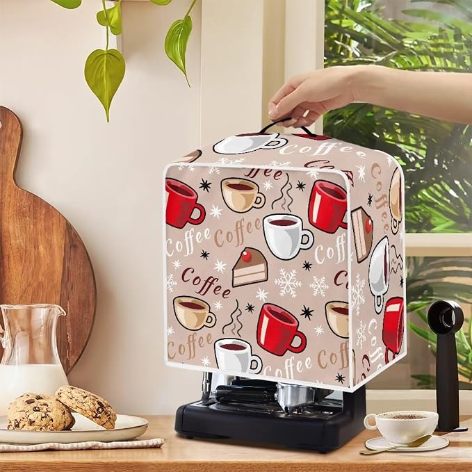 Coffee Cake Coffee Maker Cover for Kitchen Waterproof Kitchen Accessories Decor - Image 5
