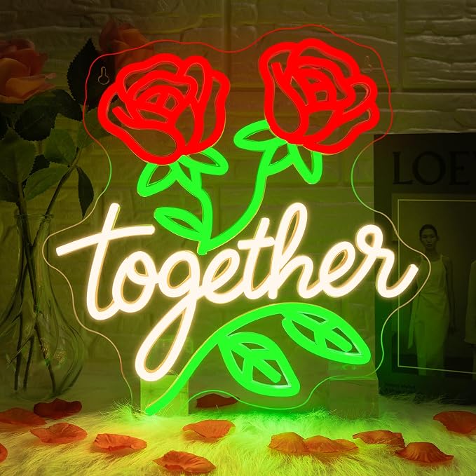 Looklight Together Neon Sign Wedding Neon Signs by LooklightNeonSign
