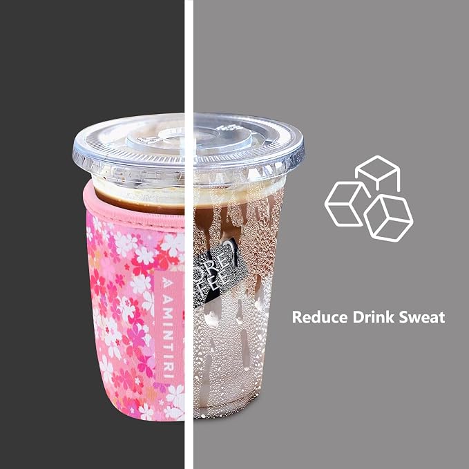3 Pack Reusable Sleeve for Iced Coffee Cup, Coffee Neoprene Sleeve for Iced&Hot - Image 2