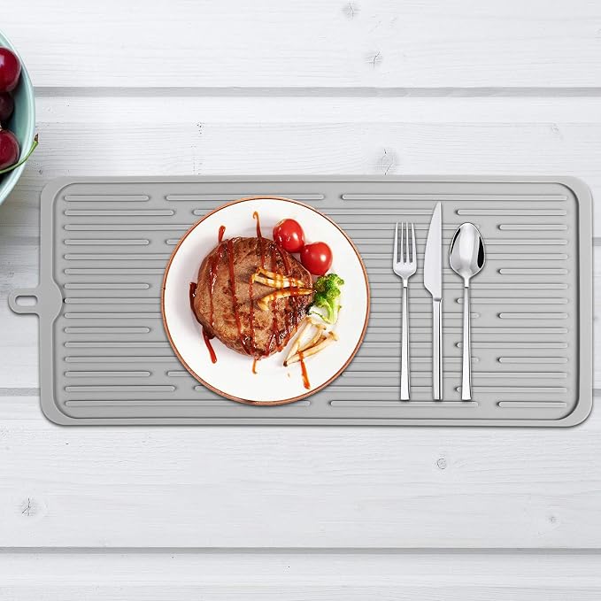 Silicone Dish Drying Mat 18”x8”, Heat Resistant Trivets - Image 7