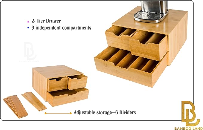 BAMBOO LAND- Extra Large Bamboo K Cup Holder - Image 6