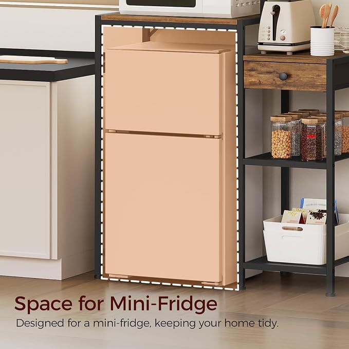 MAHANCRIS Mini Fridge Stand, Bakers Rack - Image 6